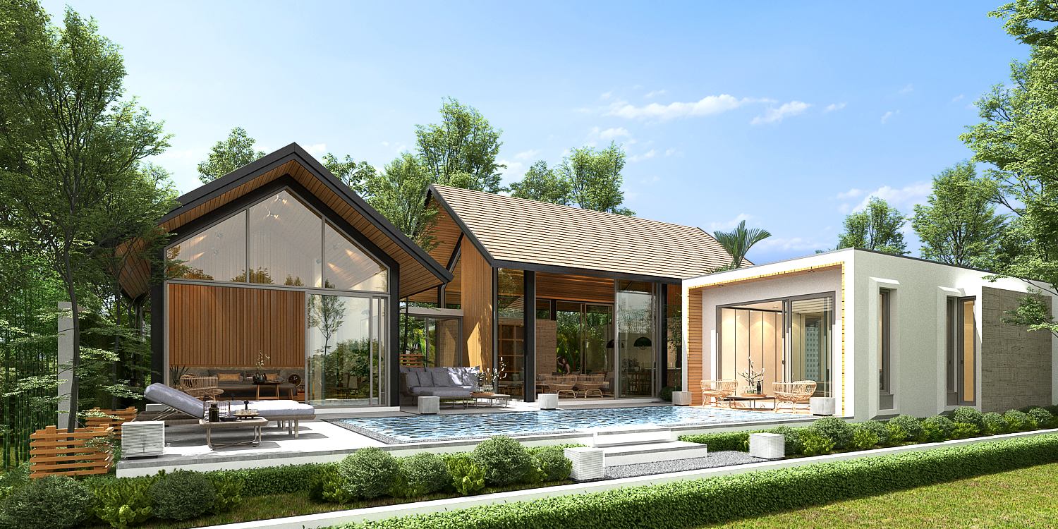 Villa Peaceful Phuket for sale Beautiful exterior decoration, quiet and peaceful.