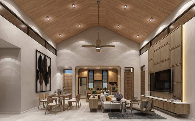 Living area & Kitchen