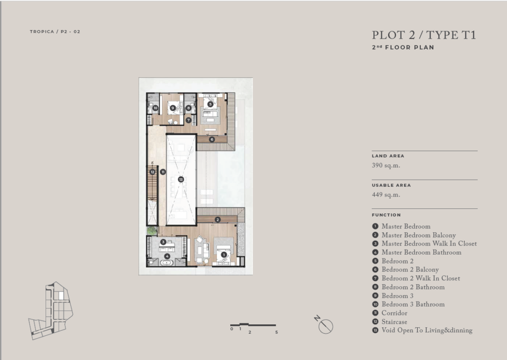 Plot2-Type T1-2nd floor plan