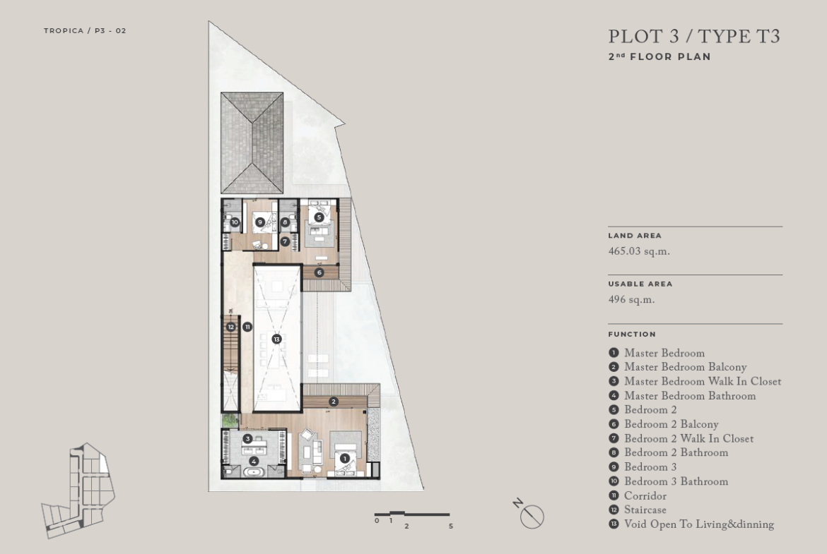 Plot3-Type T3-2nd floor plan