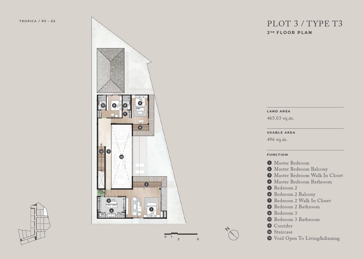 Plot3-Type T3-2nd floor plan