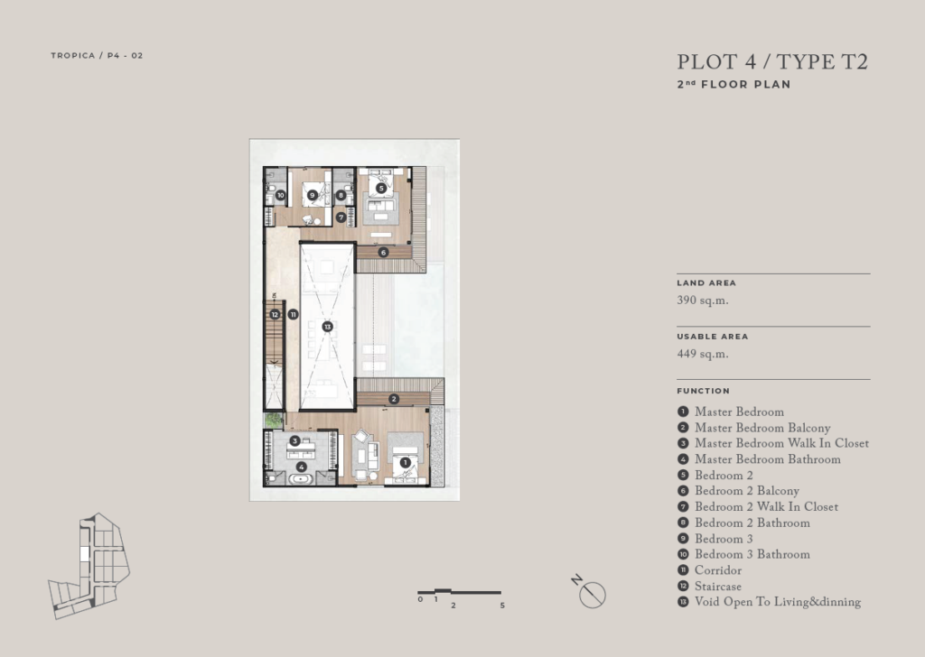 Plot4-Type T2-2nd floor plan