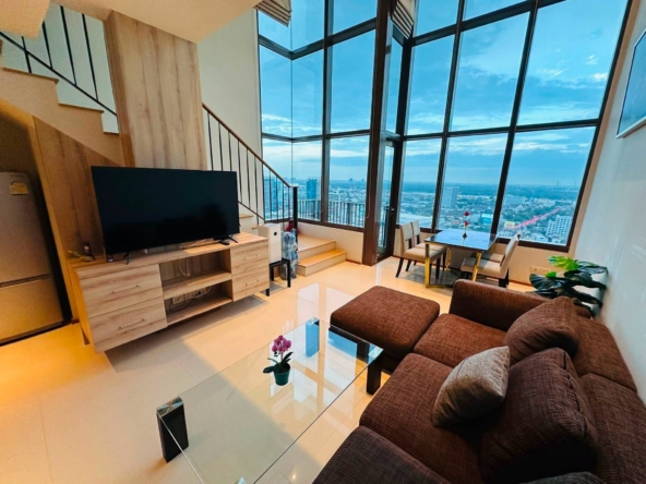 The Emporio Place Sukhumvit 24 high-floor duplex condo photo 1